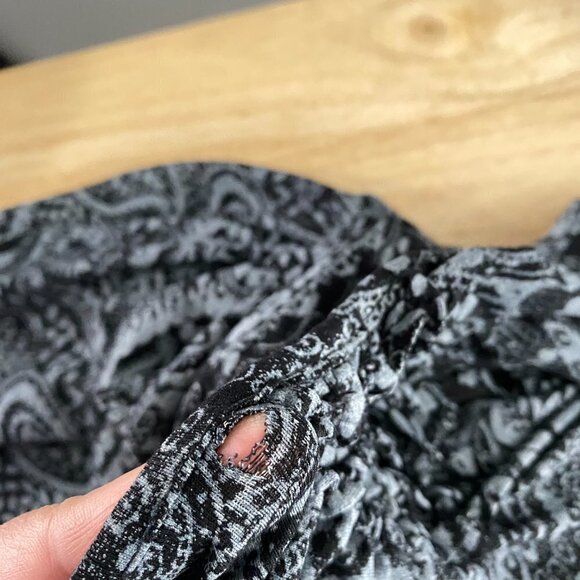 Fresh‎ Produce Dress Large Paisley Rayon Blend Stretch Flawed DR-1304 - Picture 7 of 9